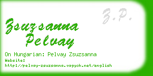 zsuzsanna pelvay business card